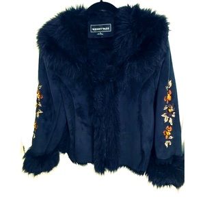 ❤️Regent Park Faux Fur/FauxSeude Black Jacket XL